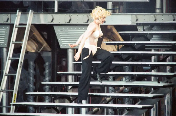 Framed Print : Madonna performing at Eriksberg during her Blond Ambition World Tour. 30th June 1990