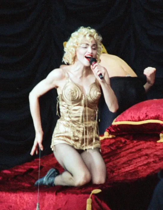 Framed Print : Madonna performing at Eriksberg during her Blond Ambition World Tour. 30th June 1990 Framed Print : Madonna performing at Eriksberg during her Blond Ambition World Tour. 30th June 1990