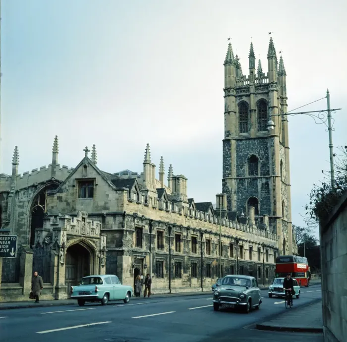 Framed Print : Magdalen College, Oxford University, Oxfordshire. January 1972