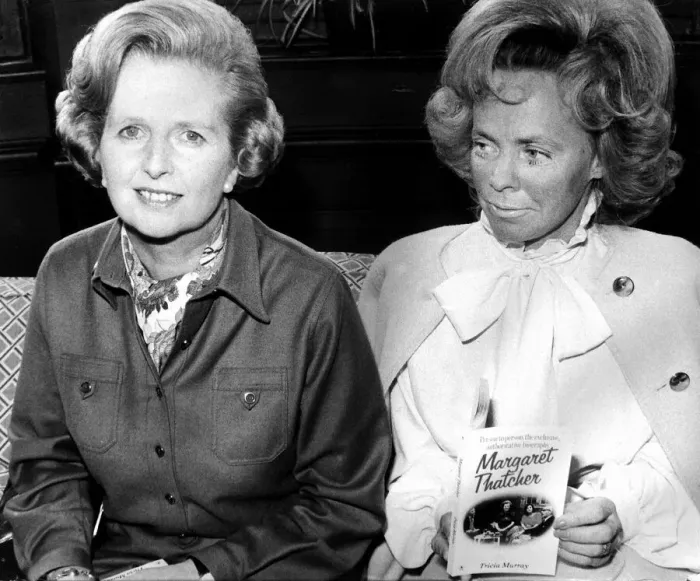 Framed Print : Maggie Thatcher PM November 1978 with Author Tricia Murray Framed Print : Maggie Thatcher PM November 1978 with Author Tricia Murray