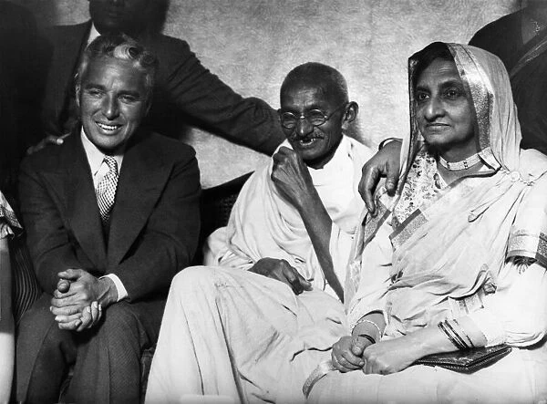 Mahatma Gandhi with Charlie Chaplin who visted India in 1931 Picture taken in