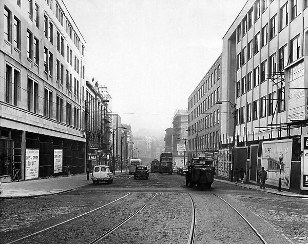A mail street in Liverpool. Circa 1960