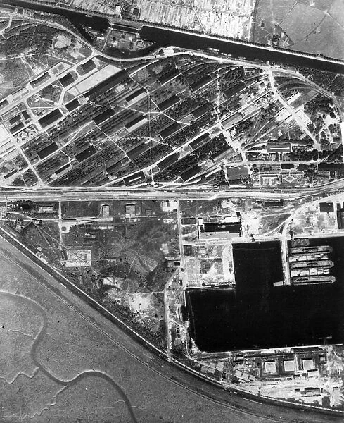 The main ammunition depot at Mariensiel before it was almost completely destroyed in