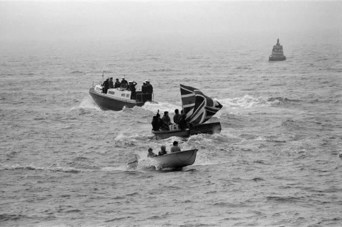 Framed Print : The main body of the Royal Navy Task force that is going to the Falklands sets sail Framed Print : The main body of the Royal Navy Task force that is going to the Falklands sets sail