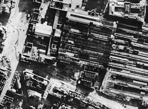 The main railway station at Munich, considerably damage after a RAF Bomber Command attack