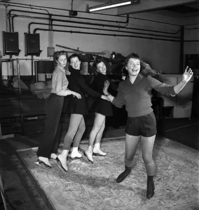 Framed Print : Maj. Britt rehearses show to be put on at the Washington Hotel. March 1952 C1335 Framed Print : Maj. Britt rehearses show to be put on at the Washington Hotel. March 1952 C1335