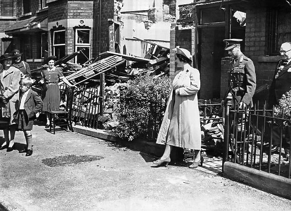 His Majesty King George VI and Queen Elizabeth during their visit to Hull
