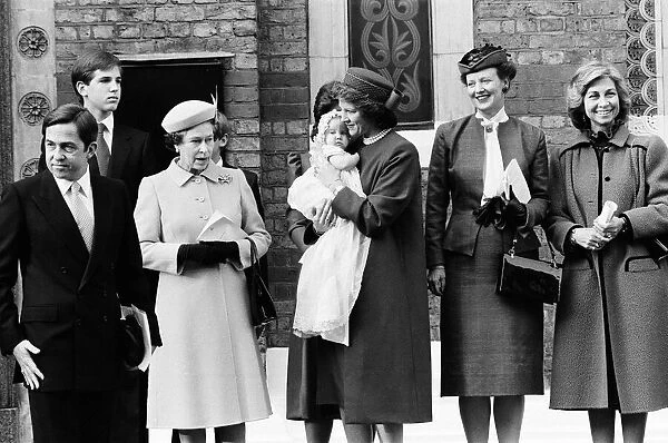 Her Majesty Queen Elizabeth II attends a Christening in a private capacity as Godparent
