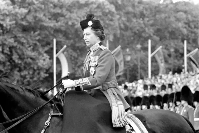 Framed Print : Her Majesty Queen Elizabeth II on horseback during the trooping celebration ceremony Framed Print : Her Majesty Queen Elizabeth II on horseback during the trooping celebration ceremony