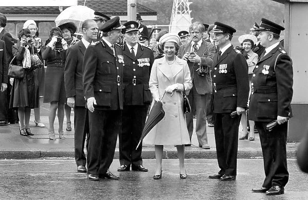 Her Majesty Queen Elizabeth II meeting the recruits of the London Fire Brigade at Lambeth