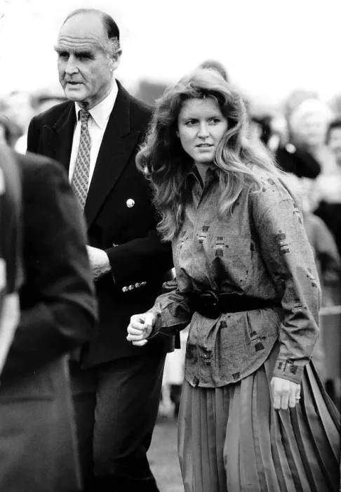 Framed Print : Major Ronald Ferguson and his daughter chat at Polo game Sarah Ferguson Framed Print : Major Ronald Ferguson and his daughter chat at Polo game Sarah Ferguson