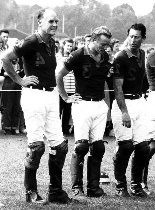 Framed Print : Major Ronald Ferguson with Prince Charles at Polo match June 1988