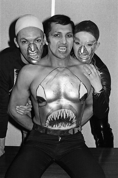 Make-up in anticipation of the Jaws mania that will hit London when the film '
