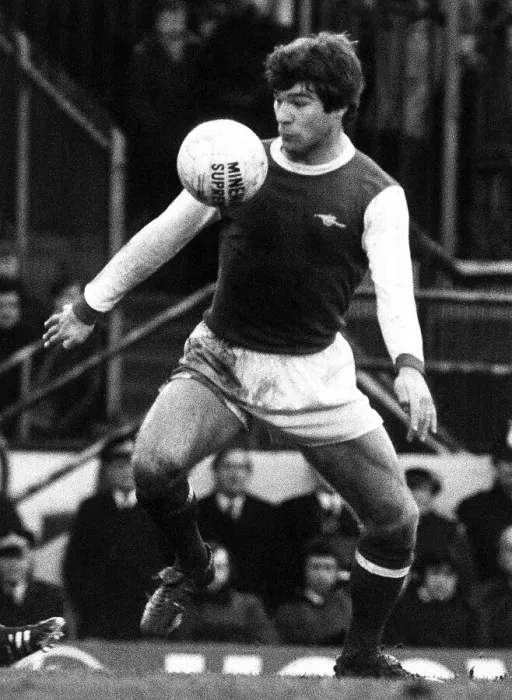 Framed Print : Malcolm McDonald Football Player of Arsenal - in action against Wolves Framed Print : Malcolm McDonald Football Player of Arsenal - in action against Wolves