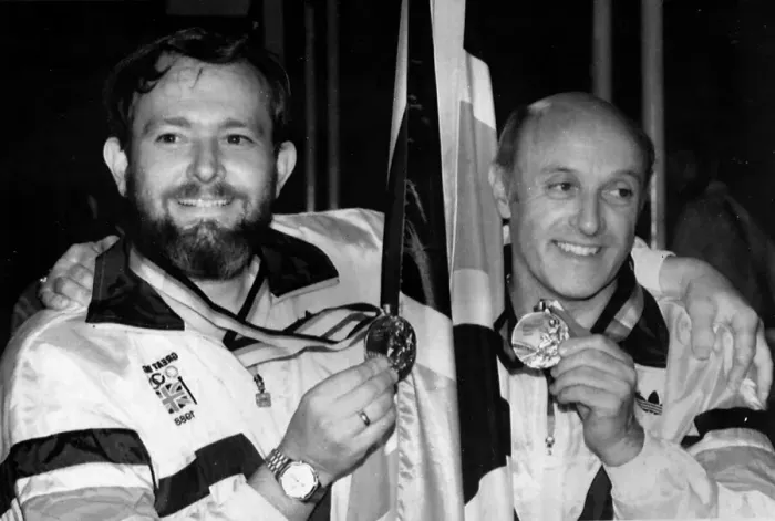 Framed Print : Malcome Cooper gold medalist at the 1988 Seoul Olympic games in Korea shooting