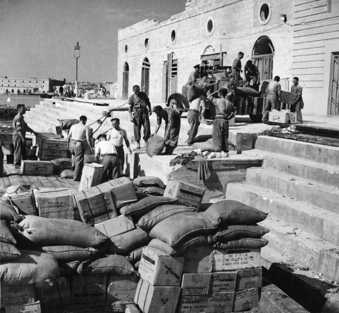 Framed Print : MALTA GETS ITS SUPPLIES. Despite strenuous efforts of the enemy to prevent