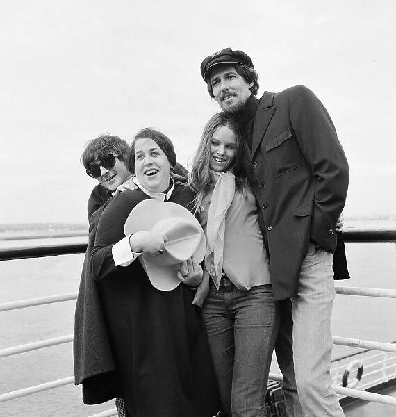 The Mamas and the Papas, American folk rock vocal group, just arrived from New York