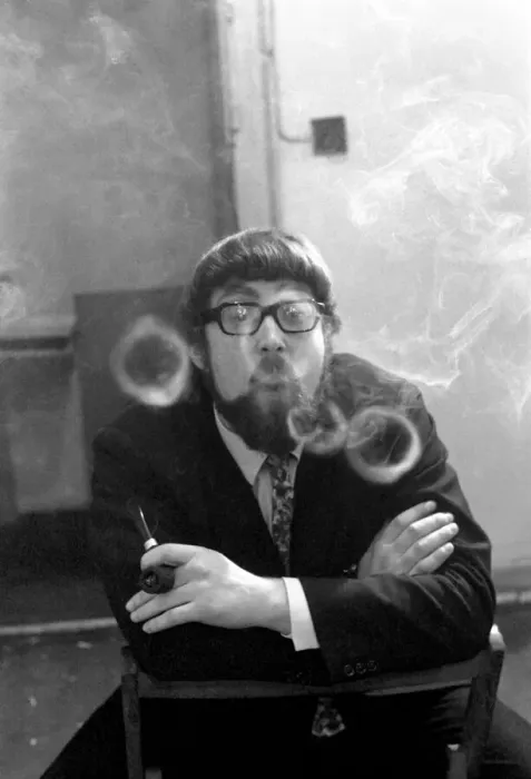 Framed Print : A man smoking a cigarette blowing smoke rings. November 1969 Z12004-002 Framed Print : A man smoking a cigarette blowing smoke rings. November 1969 Z12004-002