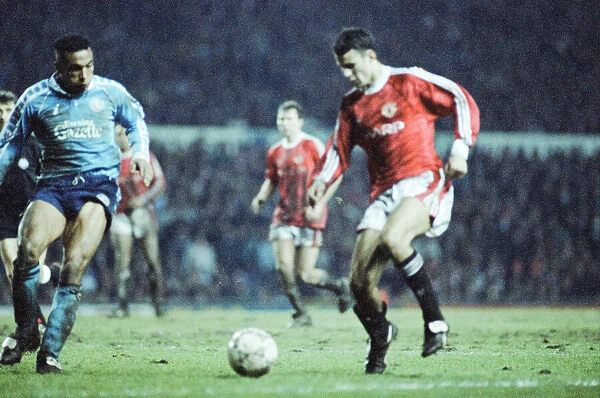 Man United 2-1 Middlesbrough, League Cup match at Old Trafford, Wednesday 11th March 1992