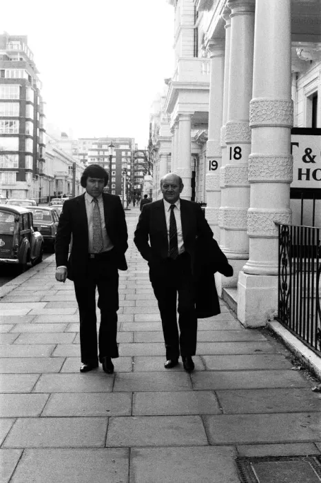 Framed Print : Manager Terry Venables and Chairman Jim Gregory of Queens Park Rangers F Framed Print : Manager Terry Venables and Chairman Jim Gregory of Queens Park Rangers F