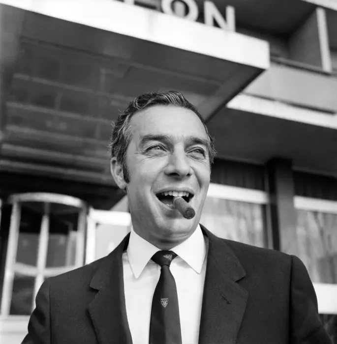Framed Print : Manager of Wolverhampton Wanderers Ronnie Allen at his penthouse apartment in an area Framed Print : Manager of Wolverhampton Wanderers Ronnie Allen at his penthouse apartment in an area