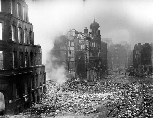 Manchester air raid damage, Cannon Street. 24th December 1940