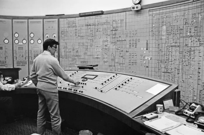 Framed Print : Manchester and Area electricity control room where all the power cut decisions are taken Framed Print : Manchester and Area electricity control room where all the power cut decisions are taken