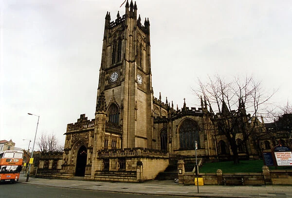 Manchester Cathedral, 14th February 1995. Manchester Cathedral is a medieval church