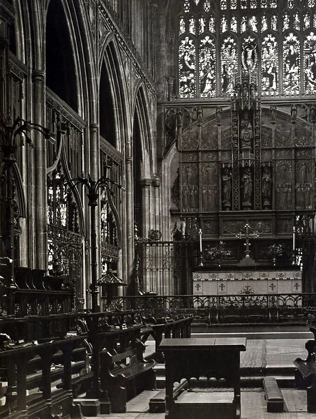 Manchester Cathedral, 1921. Manchester Cathedral is a medieval church on Victoria Street