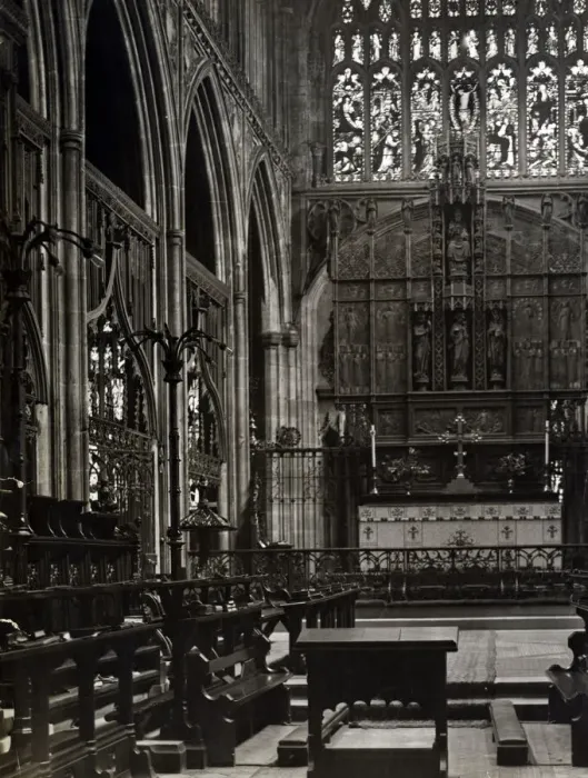 Framed Print : Manchester Cathedral, 1921. Manchester Cathedral is a medieval church on Victoria Street