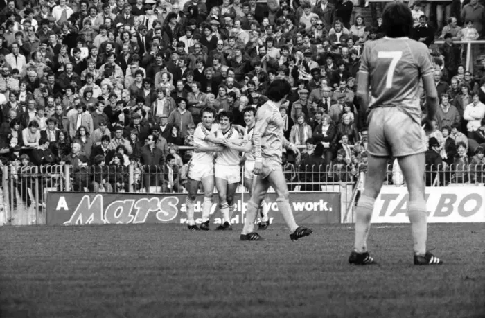 Framed Print : Manchester City 0 v. West Ham United 1. April 1982 MF06-23-052 Local Caption Framed Print : Manchester City 0 v. West Ham United 1. April 1982 MF06-23-052 Local Caption
