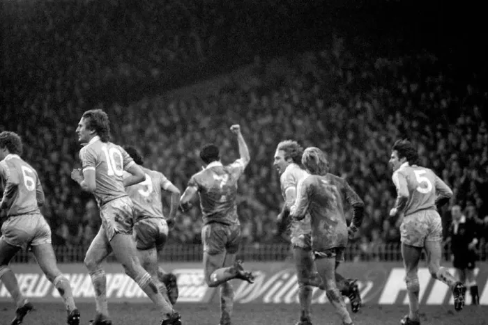 Framed Print : Manchester City 3 v. Middlesbrough 2. Division One Football. January 1981 MF01-13-015 Framed Print : Manchester City 3 v. Middlesbrough 2. Division One Football. January 1981 MF01-13-015
