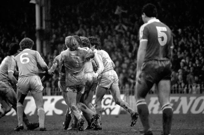 Framed Print : Manchester City 3 v. Middlesbrough 2. Division One Football. January 1981 MF01-13-016 Framed Print : Manchester City 3 v. Middlesbrough 2. Division One Football. January 1981 MF01-13-016