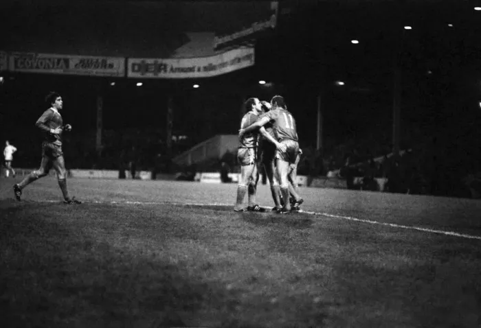 Framed Print : Manchester City 4 v. Swansea 0. November 1981 MF04-01-019 Framed Print : Manchester City 4 v. Swansea 0. November 1981 MF04-01-019