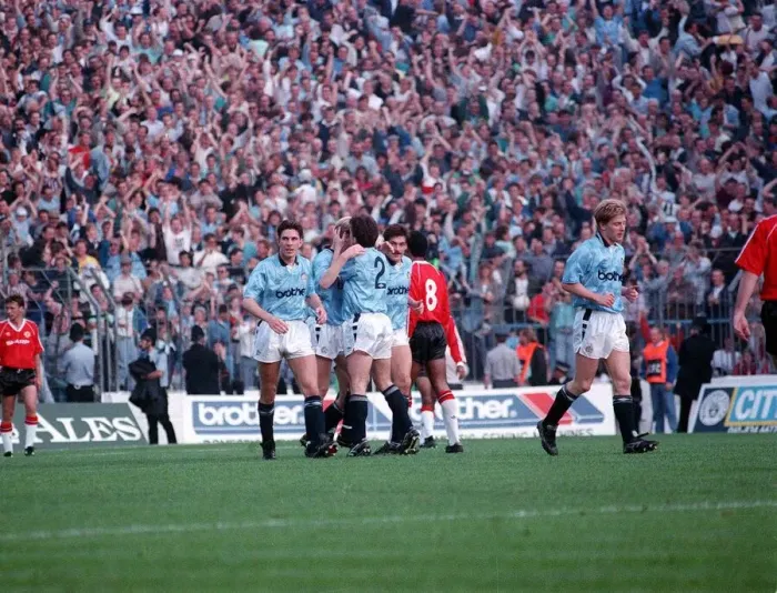 Framed Print : Manchester City 5 v Manchester United 1 23rd September 1989 Framed Print : Manchester City 5 v Manchester United 1 23rd September 1989