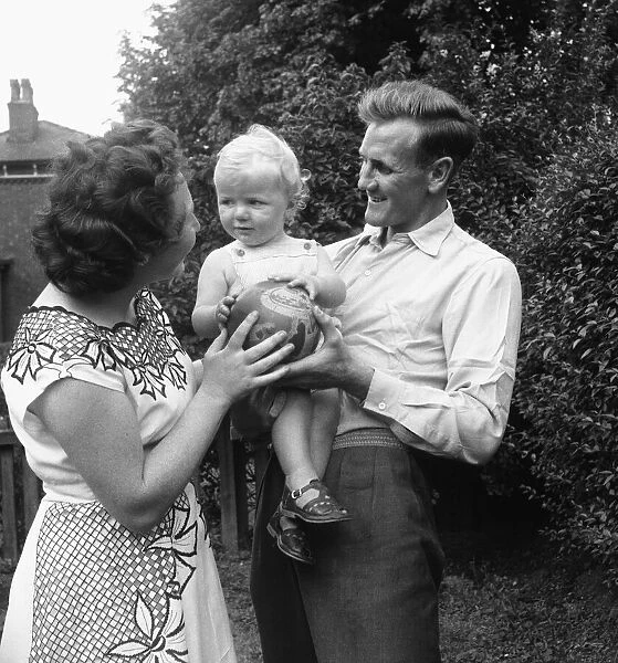 Manchester City footballer Don Revie pictured with his son Duncan