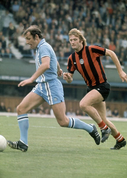 Manchester City v Coventry City league match at Maine Road 13th December 1975