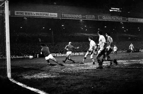 Manchester City v Manchester United-Bobby Charlton shoots