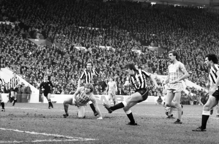Framed Print : Manchester City v. Newcastle. February 1984 MF14-11-033 The final score was a two one Framed Print : Manchester City v. Newcastle. February 1984 MF14-11-033 The final score was a two one