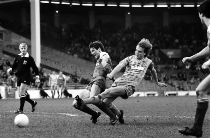 Framed Print : Manchester City v. Shrewsbury. March 1984 MF14-18-048 The final score was a one nil Framed Print : Manchester City v. Shrewsbury. March 1984 MF14-18-048 The final score was a one nil
