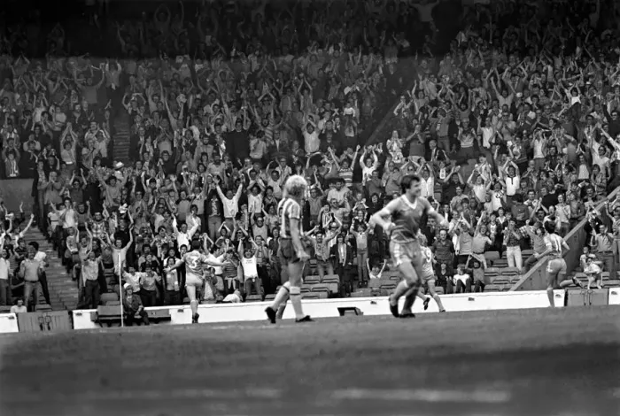 Framed Print : Manchester City v. West Bromwich Albion. August 1981 MF03-07-046