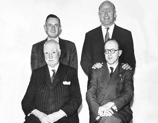 Manchester Directors Matt Busby with Walter Crickmer, J Gibson and G Whitaker