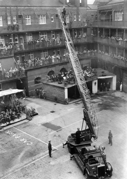 Framed Print : The Manchester Fire Brigade was on Inspection when home office inspectors watched the men Framed Print : The Manchester Fire Brigade was on Inspection when home office inspectors watched the men