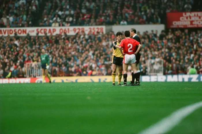 Framed Print : Manchester United 0 v. Arsenal 1. 20th October 1990 Framed Print : Manchester United 0 v. Arsenal 1. 20th October 1990