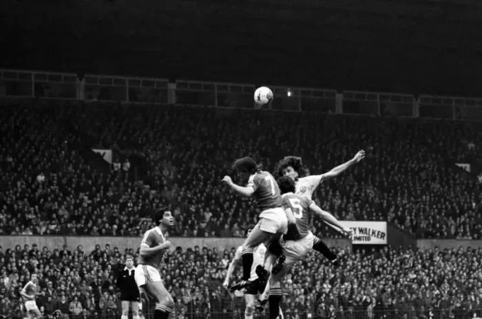 Framed Print : Manchester United 0 v. Leeds United 1. Division One Football. February 1981 MF01-37-116