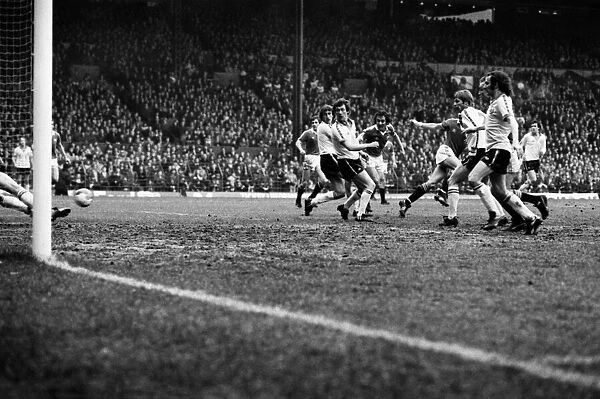 Manchester United 0 v. Leeds United 1. Division One Football. February 1981 MF01-37-040