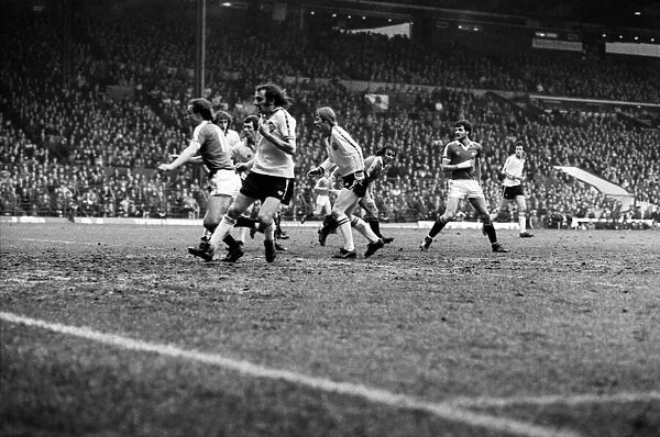 Manchester United 0 v. Leeds United 1. Division One Football. February 1981 MF01-37-039