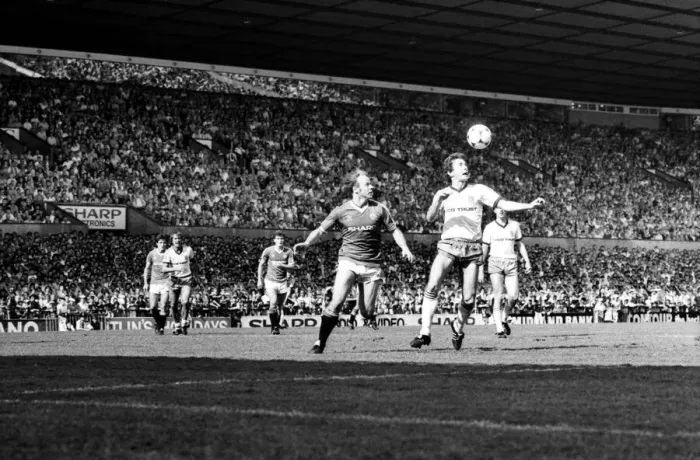 Framed Print : Manchester United 0 v. West Ham 0. April 1984 MF15-08-048