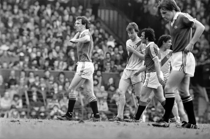 Framed Print : Manchester United 1 v. Crystal Palace 0. Division One Football. April 1981 MF02-12-015 Framed Print : Manchester United 1 v. Crystal Palace 0. Division One Football. April 1981 MF02-12-015