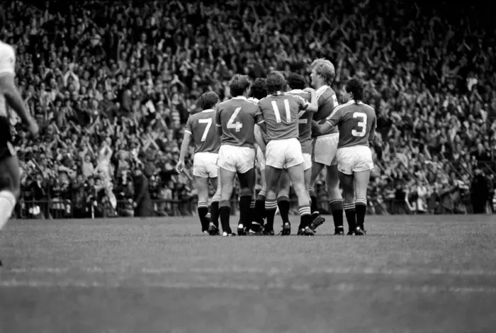 Framed Print : Manchester United 1 v. Swansea 0. Division 1 Football. September 1981 MF03-20-065 Framed Print : Manchester United 1 v. Swansea 0. Division 1 Football. September 1981 MF03-20-065